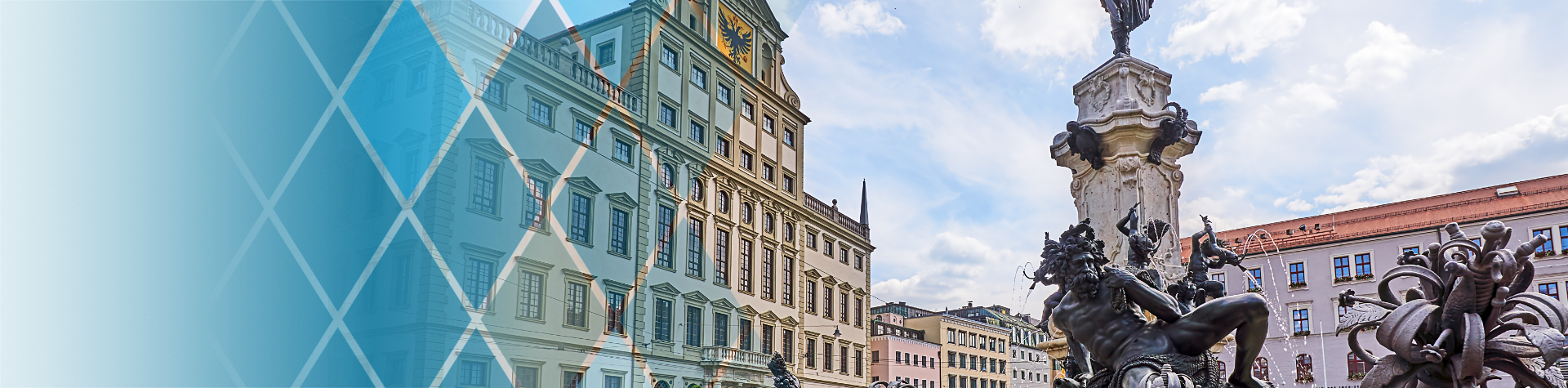 Demografieleitfaden Kopfbild Städte - Seitenansicht des Augsburger Rathauses