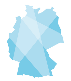 Abstrakte Geometrische Deutschlandkarte